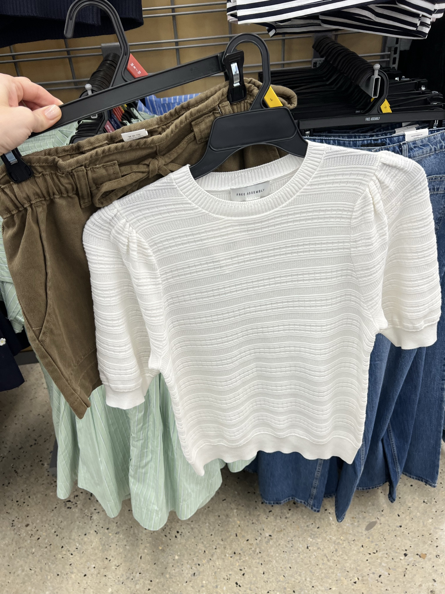Walmart spring summer outfit idea with soft shorts and sweater tee! I’ll link Target sandals to complete this look. #walmartfashion 