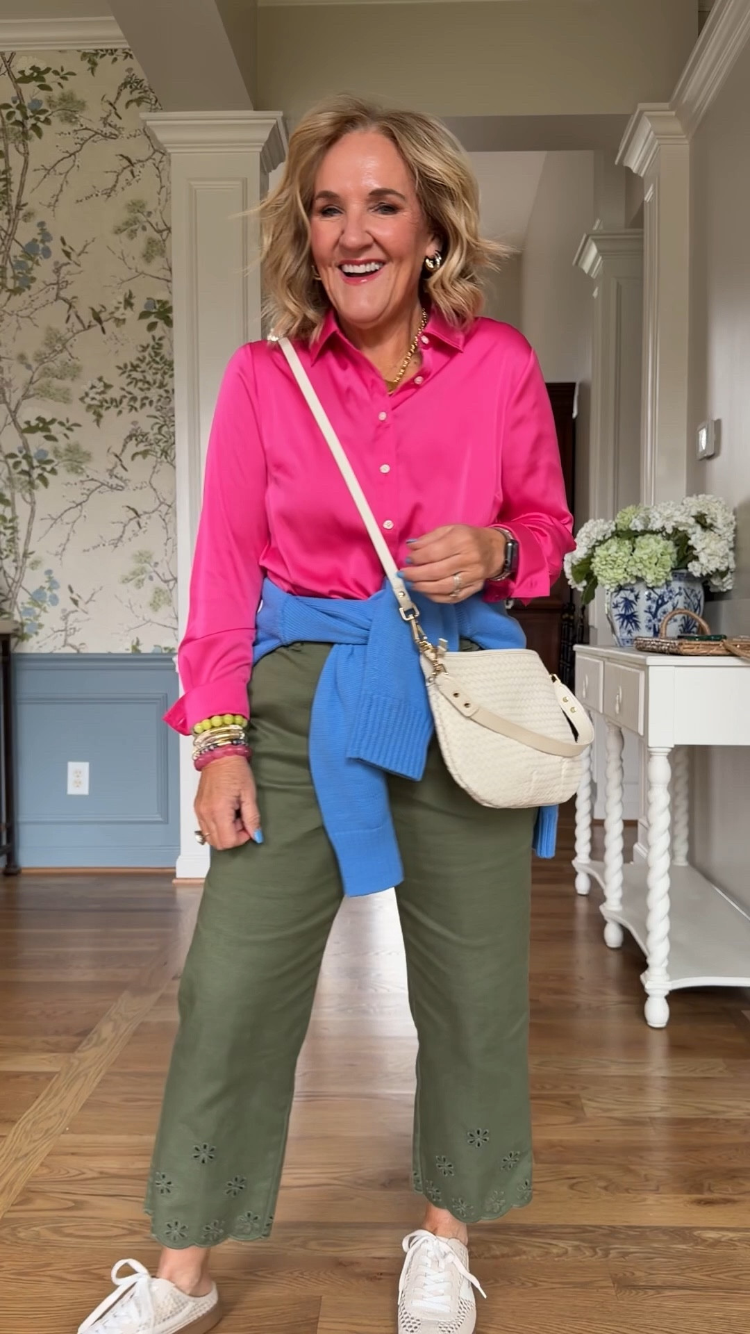 18 outfits with the sudoku packing method I put this travel council together for a work conference, spring, European travel, a week of events with family, or you can just get some really great spring outfit idea ideas. Mostly from Talbots with a really great spring sale going on right now.
Sizes are noted below
Poplin blazer 10 petite
Poplin khaki pants 8 (I wish I had bought the 8 petite, I’ll hem them) 
White blouse size small
Twill jacket medium petite 
Blue patterned pants 8 petite 
Blue sweater large 
Denim popover medium petite 
Satin blouse med petite 
Green pants 8 petite 
20% off code NANETTE20 on my bracelet stack 

Travel capsule work conference spring travel European travel 


#LTKWorkwear #LTKSaleAlert #LTKTravel #LTKOver40

#LTKOver40
