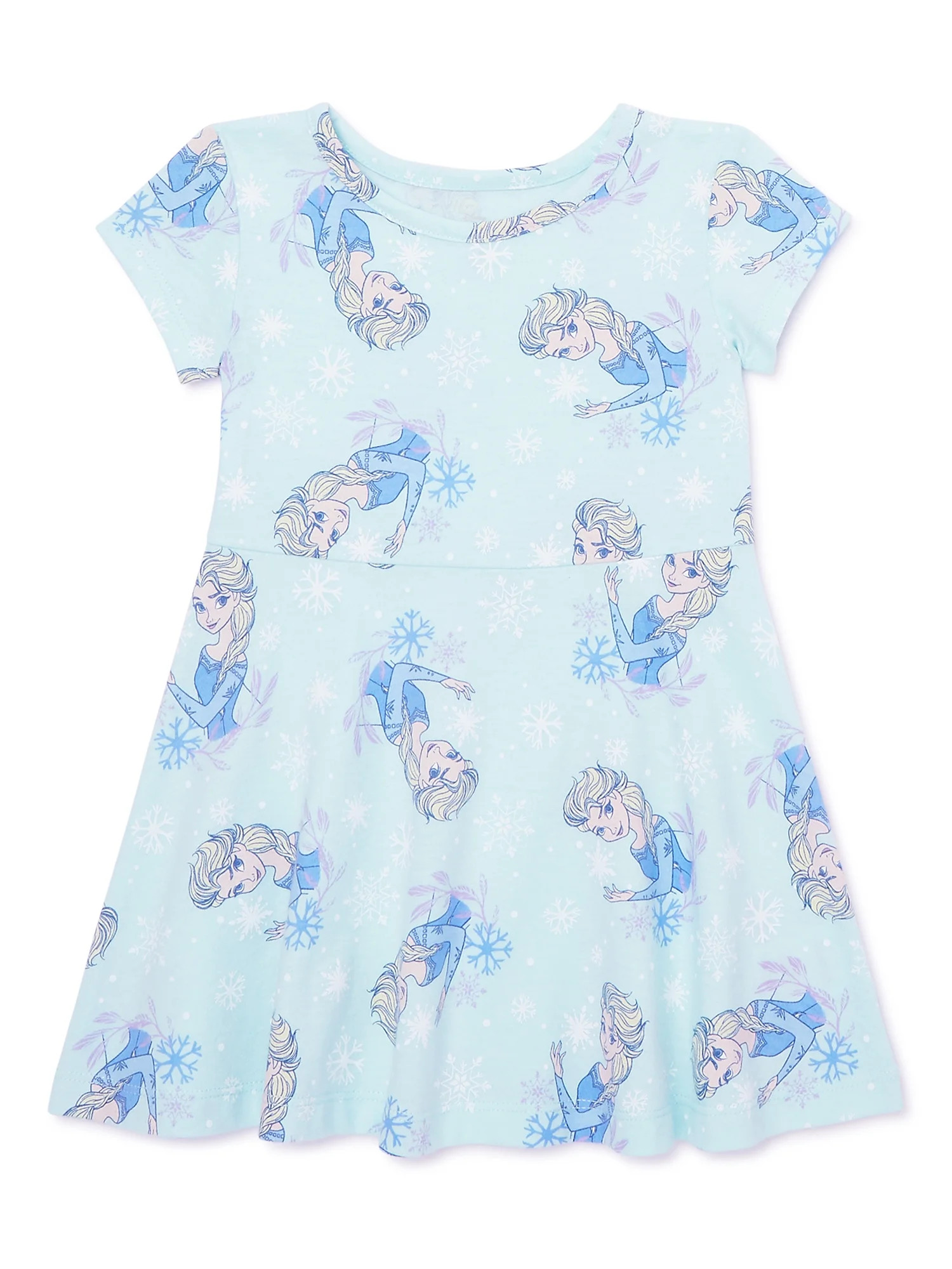 Frozen Toddler Girl Print Skater Dress, Sizes 12M-5T | Walmart (US)