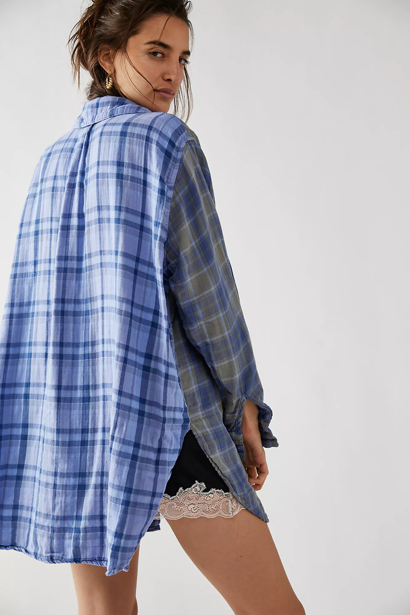 CP Shades Mixed Plaid Double Cloth Top | Free People (Global - UK&FR Excluded)