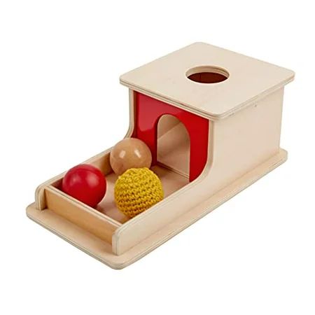 Adena Montessori Object Permanence Box with Tray Three Balls (Wood Plastic Braided ) Montessori Toys | Walmart (US)