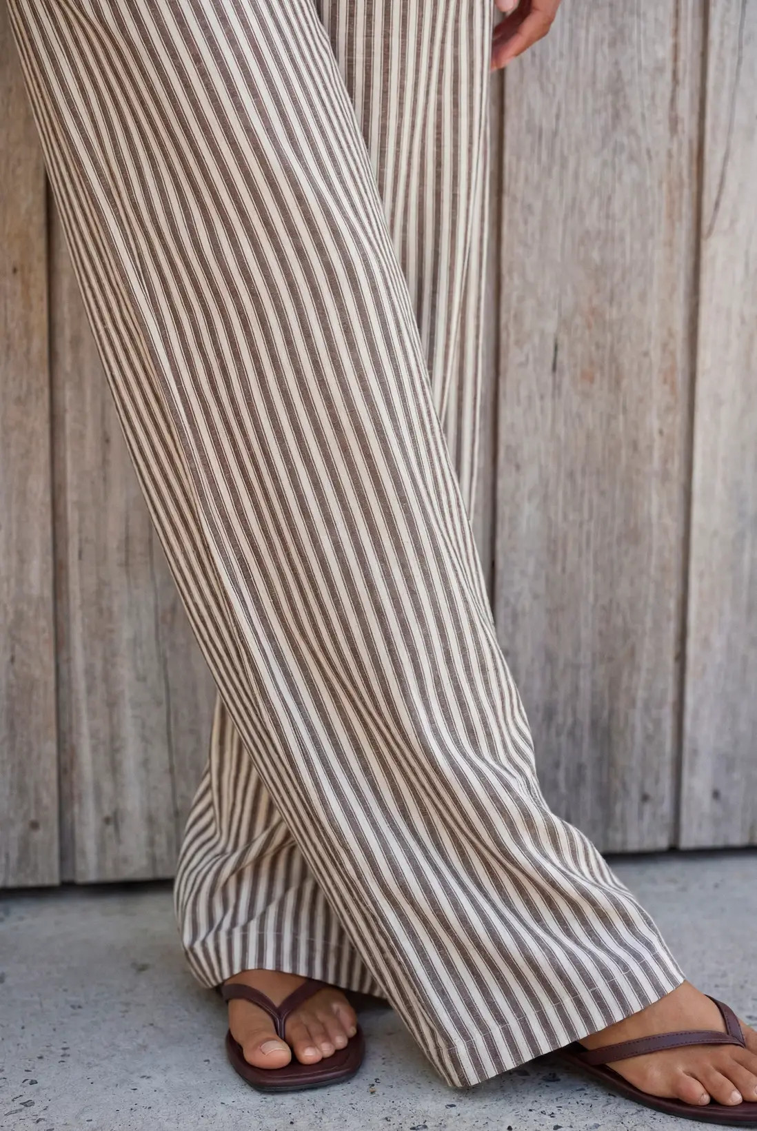 Chocolate Drawstring Stripe Trouser | Boohoo | Boohoo.com (UK & IE)