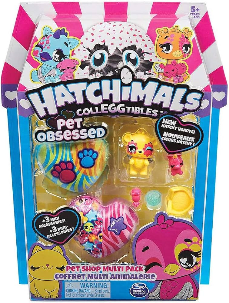 HATCHIMALS COLLEGGTIBLES - Pet Obsessed - Pet Shop Multi Pack New Hatchy Hearts! STYLES VARY | Amazon (US)