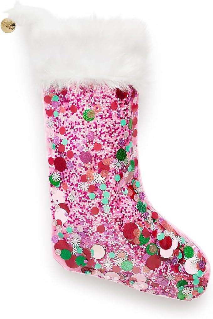 Packed Party Holiday Spirit Pink Confetti-Filled Stocking | Amazon (US)