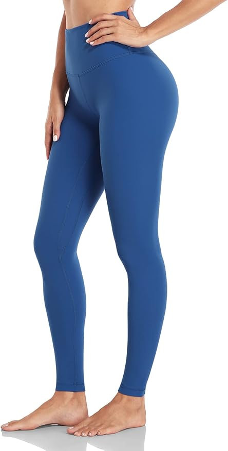 HeyNuts Essential Full Length Yoga Leggings, Women's High Waisted Workout Compression Pants 28'' | Amazon (US)