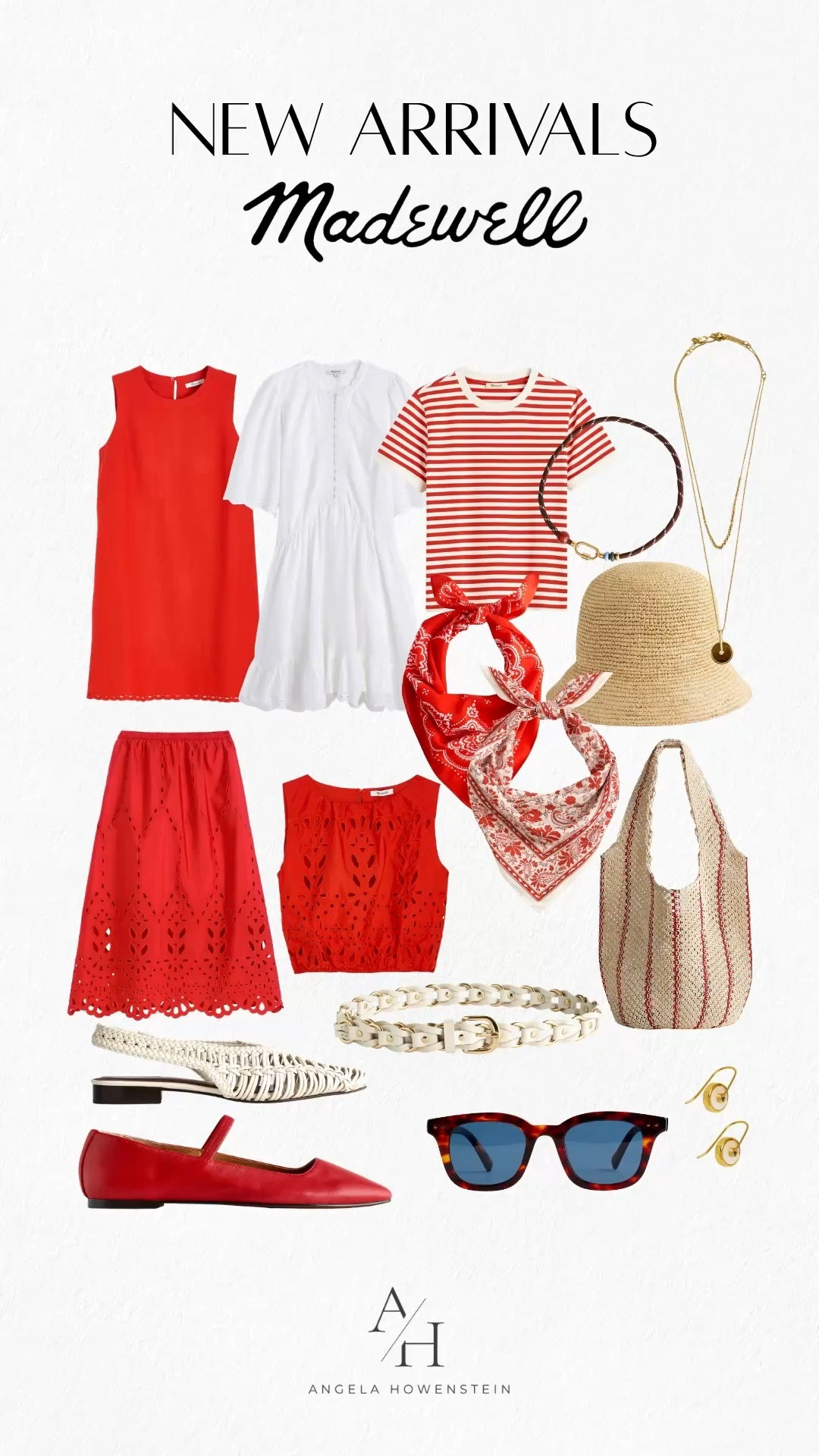 Madewell New Arrivals Summer Outfit Ideas (Red & White).

#LTKOver40 #LTKootd