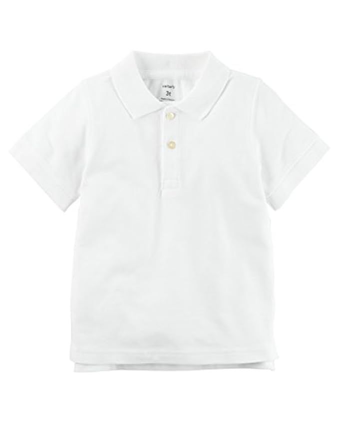 Carter's Little Boys Short Sleeve Knit Polo (White, 4 Toddler) | Amazon (US)