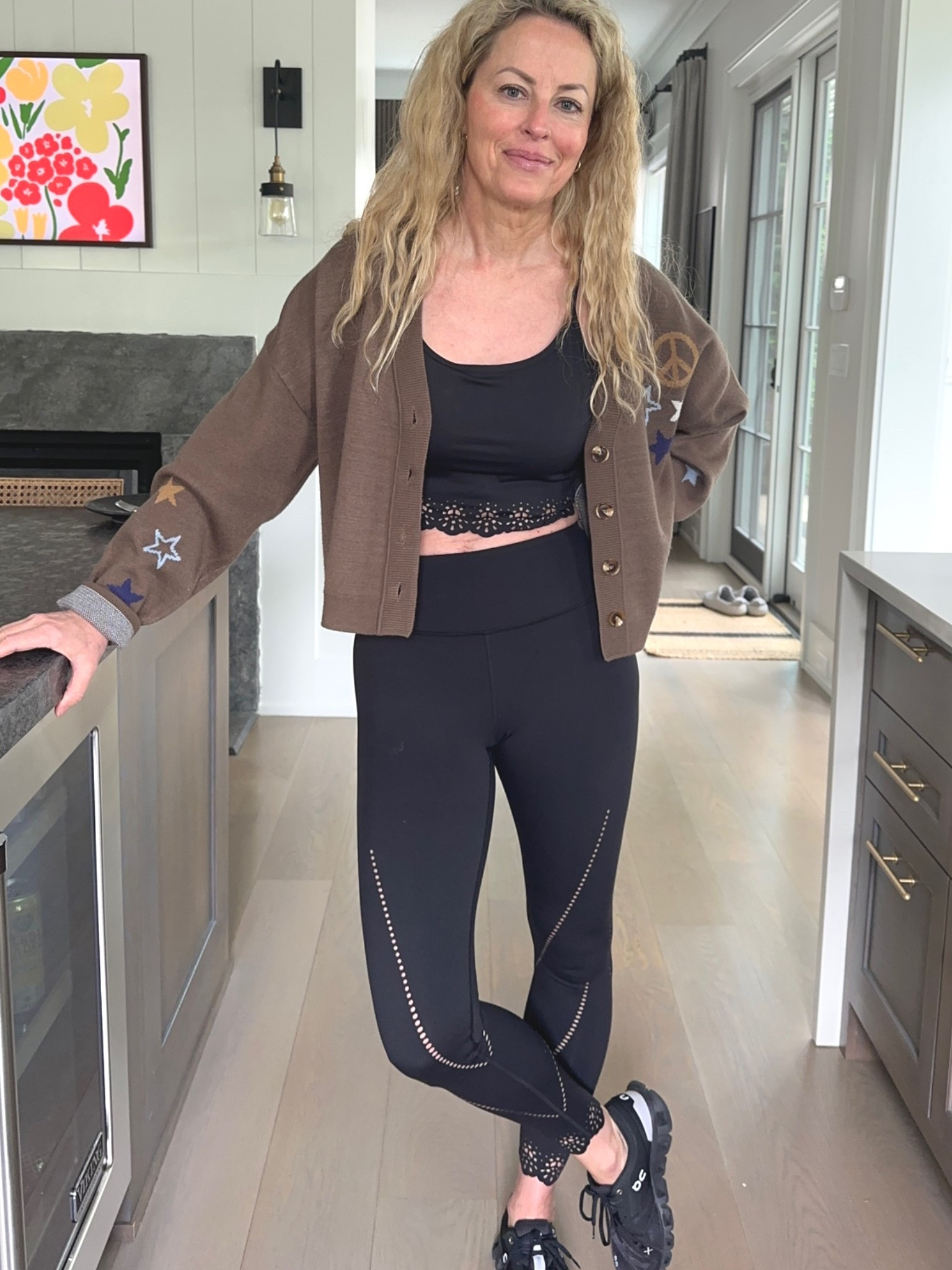 I always want new workout clothes! These are so cute because the laser cutouts make them more interesting than plain black leggings! The bottom of the top has cutouts too. My sweater is older Spiritual Gangster too. ❤️ @Spiritual Gangster

#LTKOver40 #LTKActive #LTKmomlife