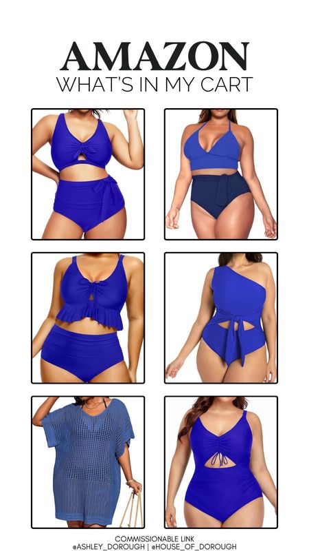 What's in My Cart - Blue Swimsuits from Amazon! Stay tuned for a review!

#LTKSeasonal #LTKswim #LTKplussize