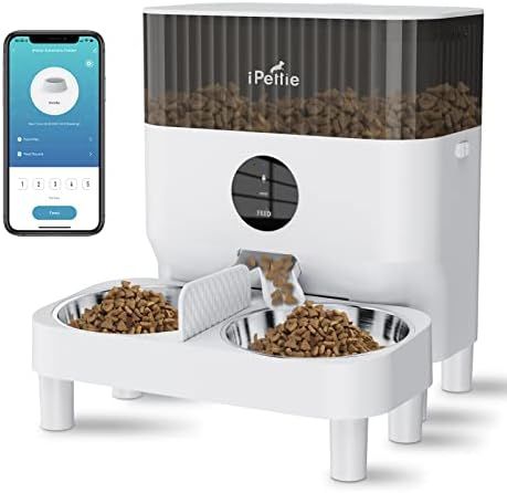 iPettie Automatic WiFi Pet Feeder for 2 Pets, 5L/21 Cup Capacity, 1-10 Meals Per Day, Adjustable ... | Amazon (US)