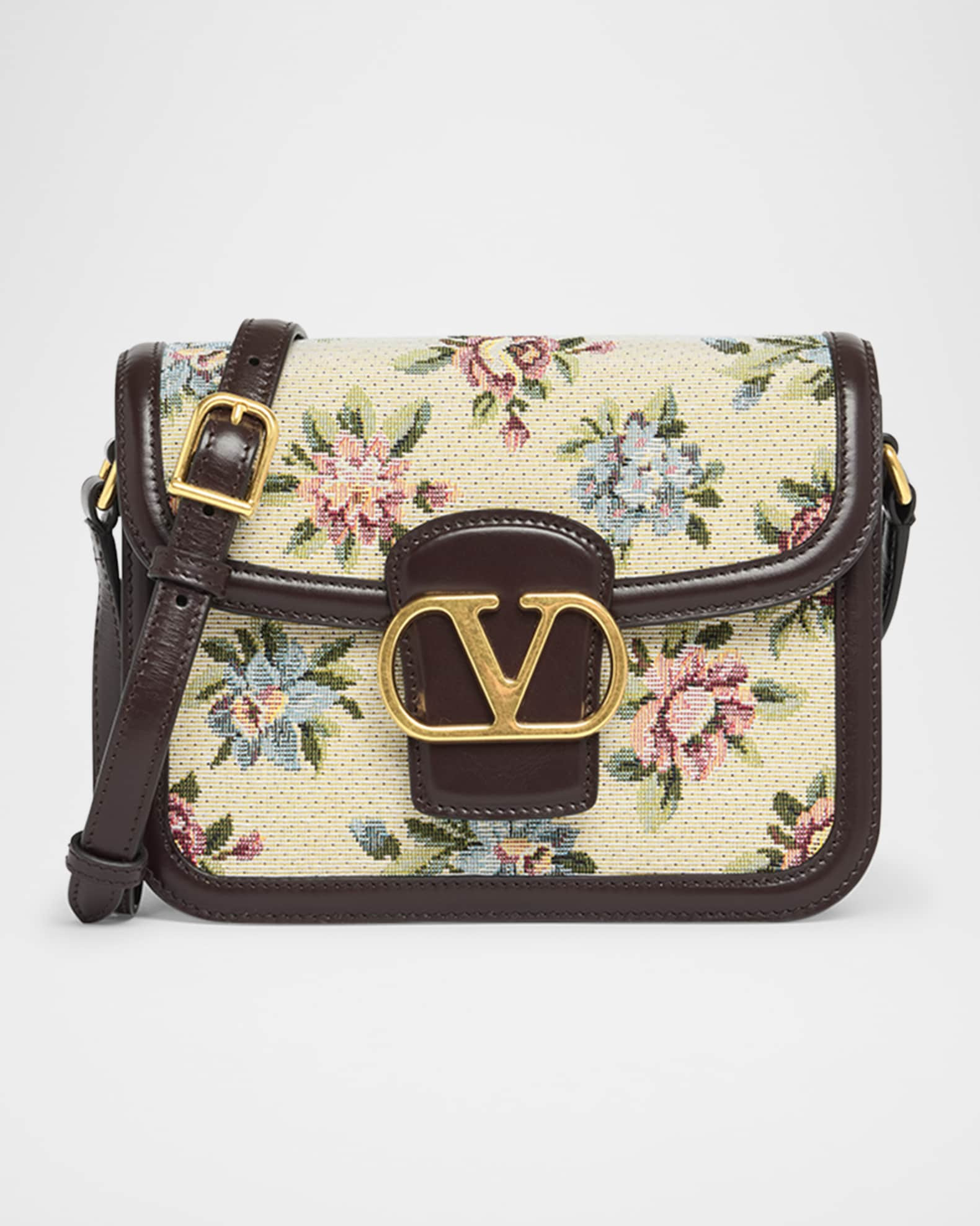 9 to 5 Small Jacquard Floral Shoulder Bag | Neiman Marcus