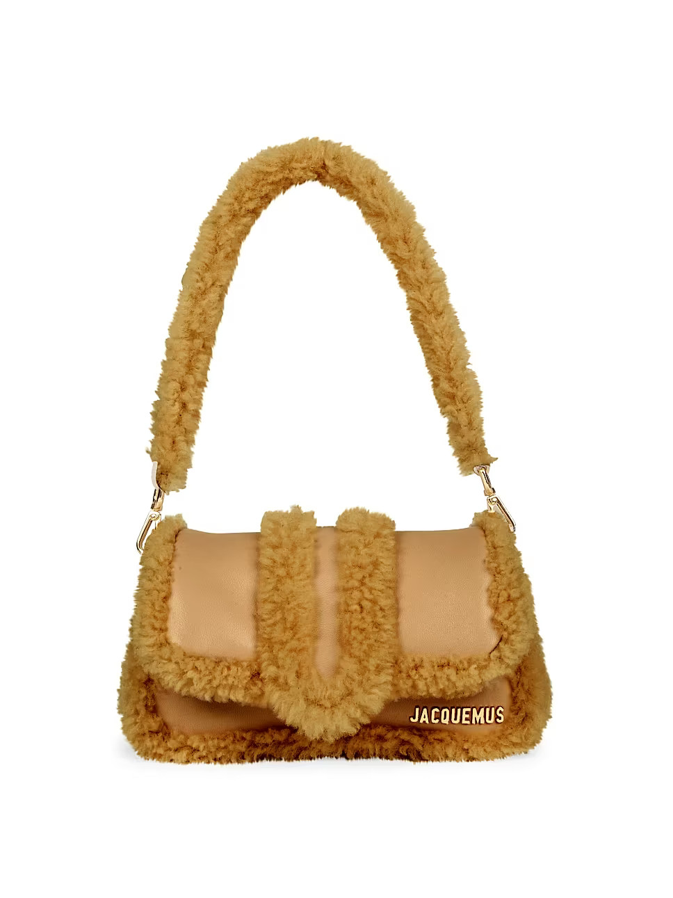 Jacquemus Le Chouchou Le Petit Bambimou Shearling Shoulder Bag | Saks Fifth Avenue