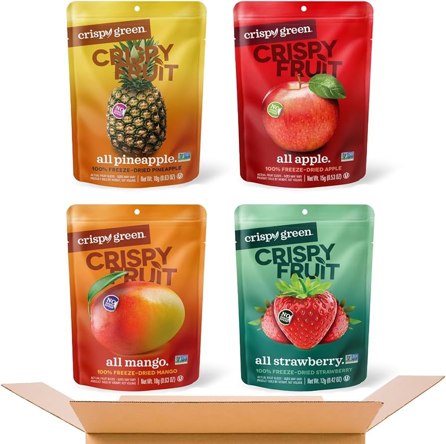 Crispy Fruit Favorite Flavors Freeze Dried Fruit Variety Pack (16 count) Apple, Mango, Strawberry... | Amazon (US)