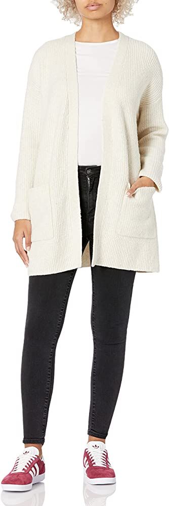 Goodthreads Women's Oversized Boucle Shaker Stitch Cardigan Sweater | Amazon (US)