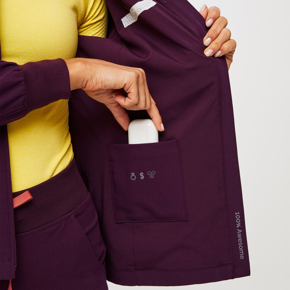 Women's Sebina Scrub Jacket - Deep Purple · FIGS | FIGS