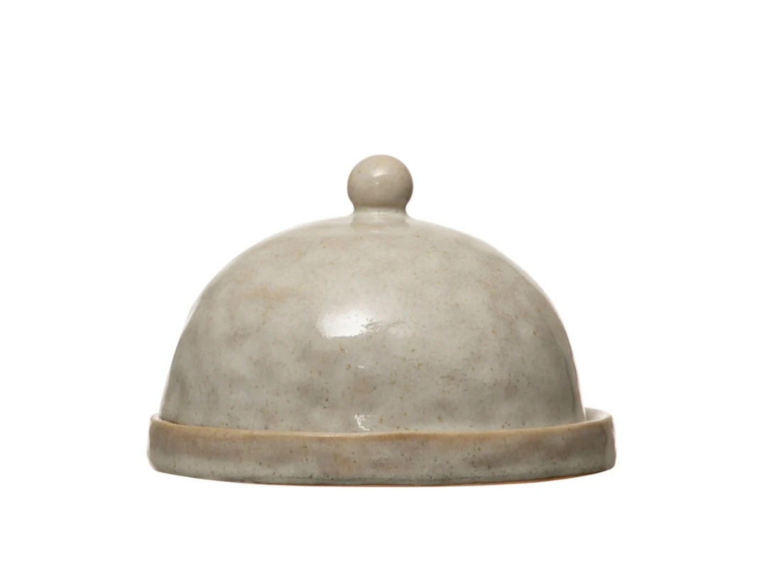 Glazed Stoneware Domed Dish || Butter Dish Stoneware Dish Serveware Round Stoneware Dish | Etsy (US)