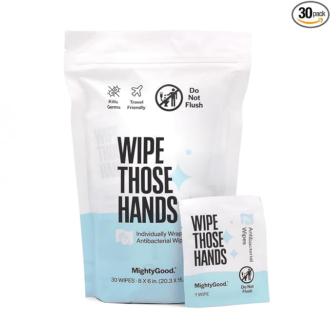 Wipe Those Hands On-The-Go Sanitizing Wipes -1 Pack of 30 Individually Wrapped Wipes - Alcohol & ... | Amazon (US)
