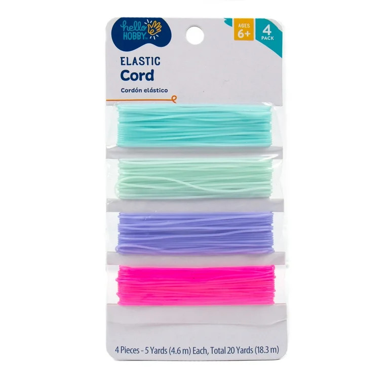 Hello Hobby Multicolor Elastic Cord, 4-Pack, Boys & Girls, Ages 6+ | Walmart (US)