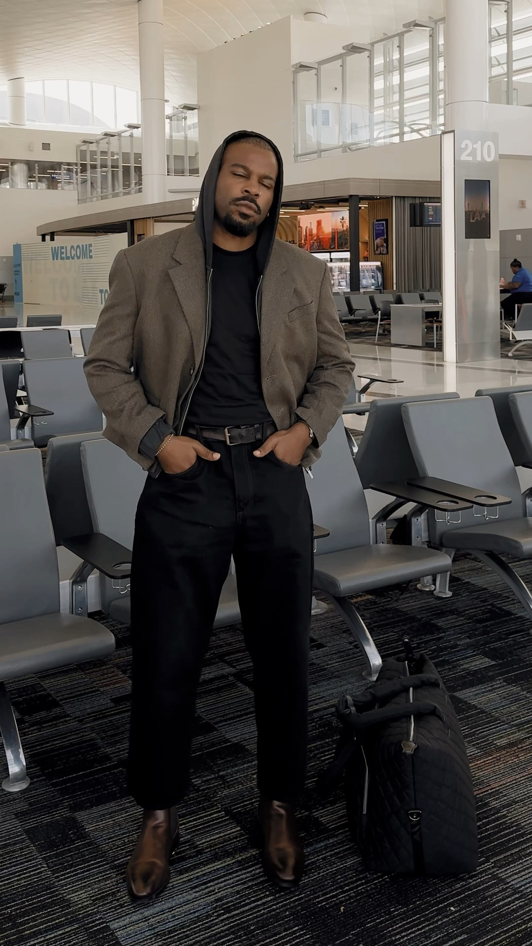 When you’re going from the airport to the event.

#LTKSeasonal #LTKWorkwear #LTKMens