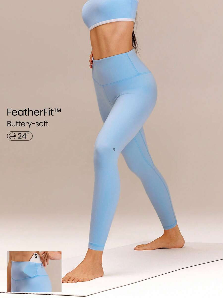 GLOWMODE 24" FeatherFit™ Low Impact 3/4 Leggings Gym Valentine's Day | SHEIN