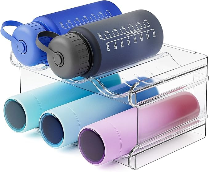 FabSpace Water Bottle Organizer, Stackable Water Bottle Holder for Kitchen Pantry, Fridge, Cabine... | Amazon (US)