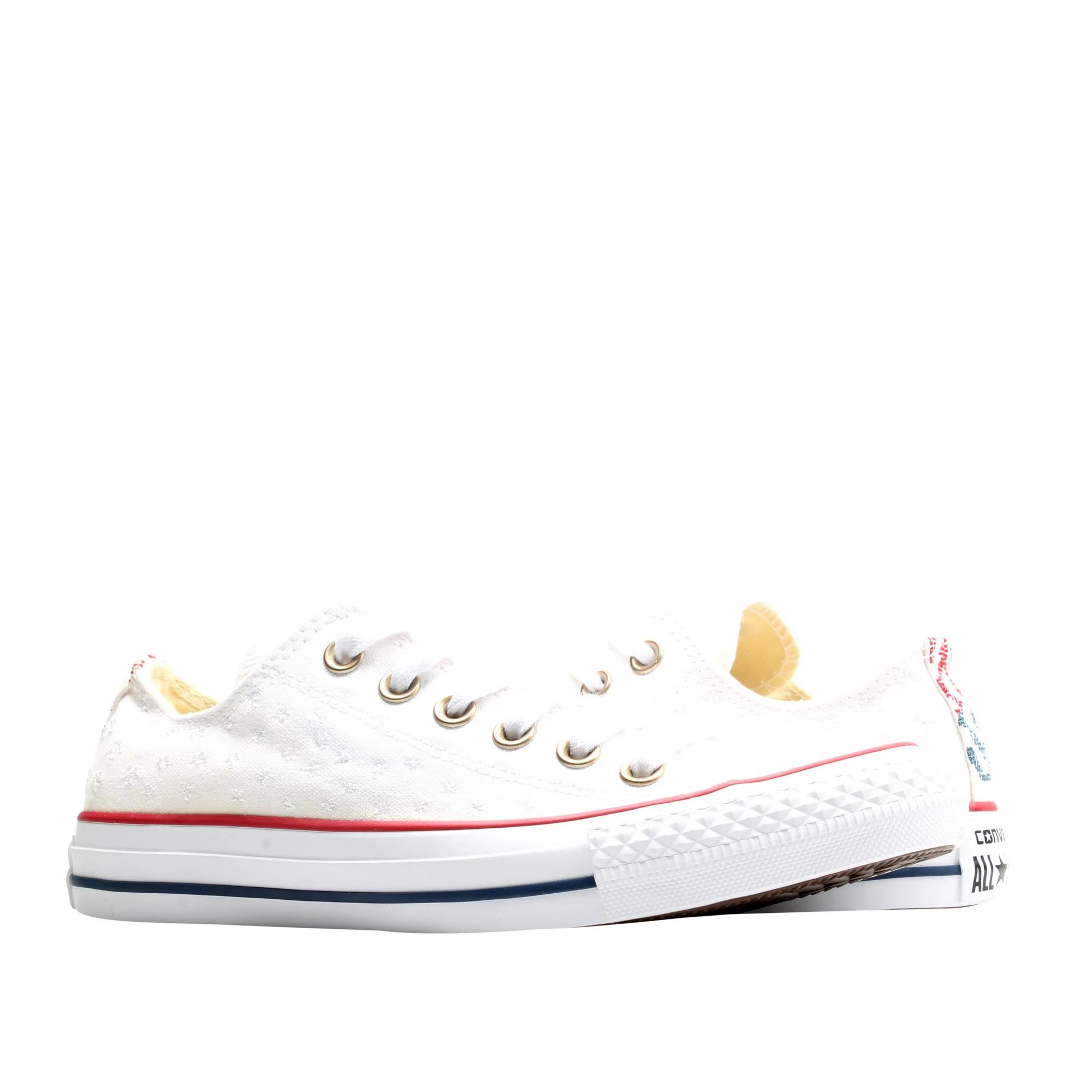 Converse Chuck Taylor All Star Ox Stitch Stars White Women's Sneakers 555882C | Walmart (US)