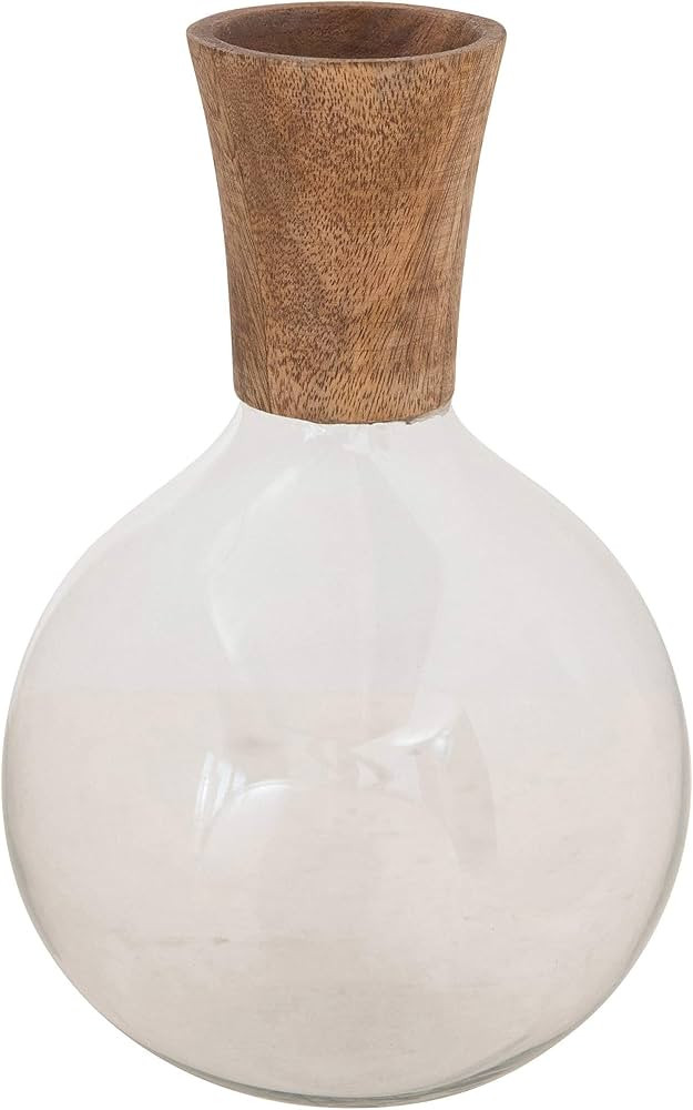 Creative Co-Op Glass & Mango Wood Decanter | Amazon (US)