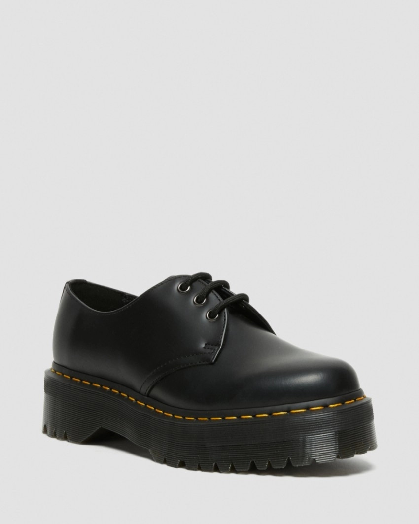Shop Dr Martens 1461 Smooth Quad in Black | Dr Martens (ANZ)
