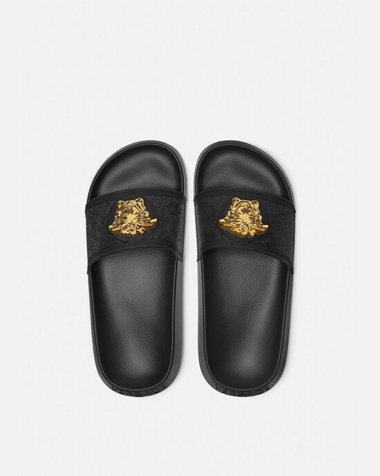 Palazzo Rubber Sliders | Versace (US)
