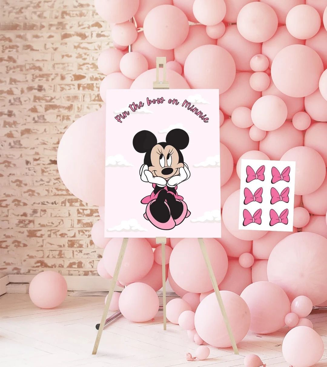 Digital Minnie Mouse and Mickey Party Games, Minnie Poster, Printable Pin the bow on Minnie Game,... | Etsy (CAD)