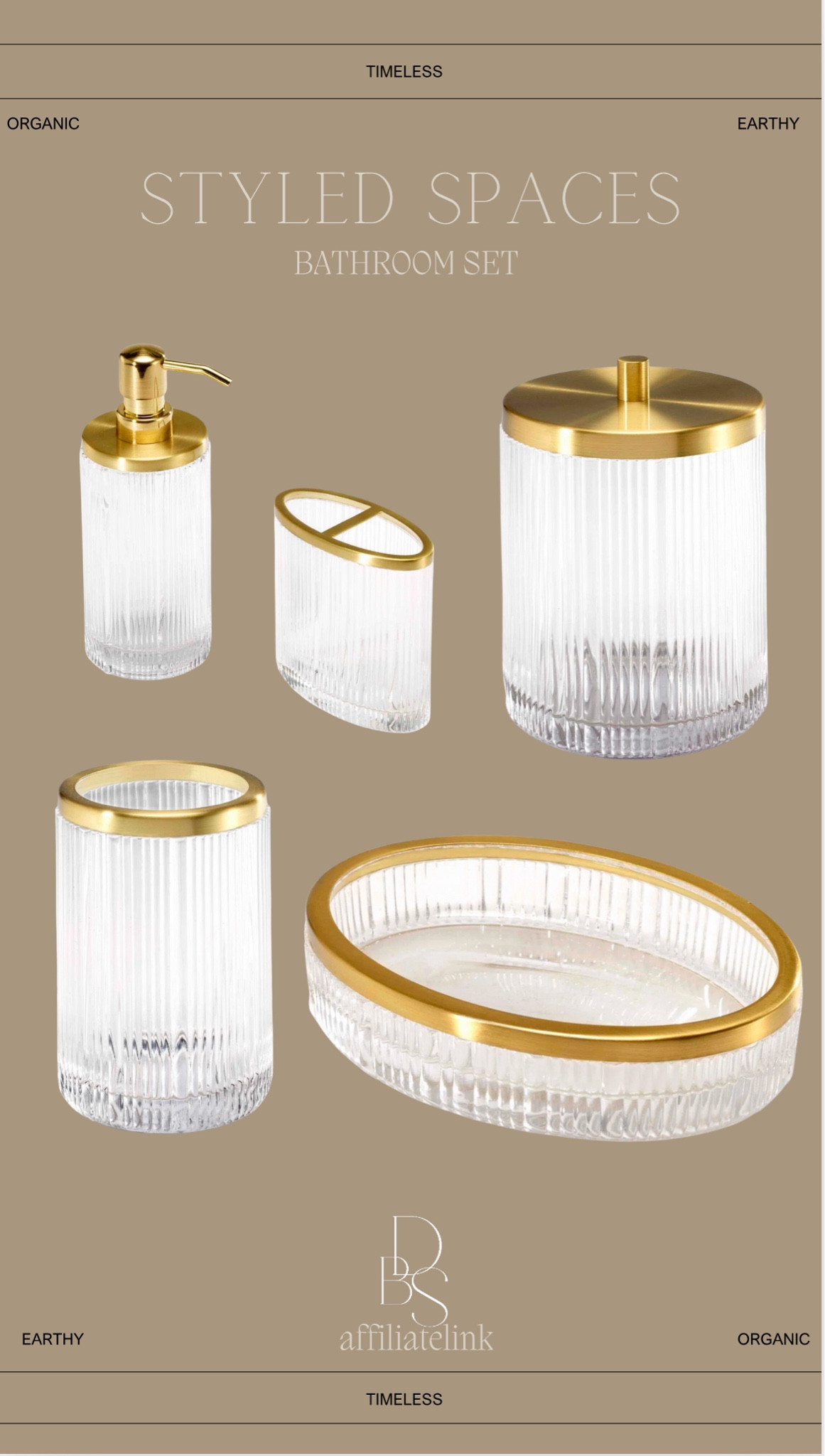 Wayfair bathroom accessories set! 

Brushed gold 
Rubbed glass
Wayfair finds 
Wayfair sale 
Home
Decor 
Bathroom accessories 

#LTKStyleTip #LTKHome #LTKFindsUnder100