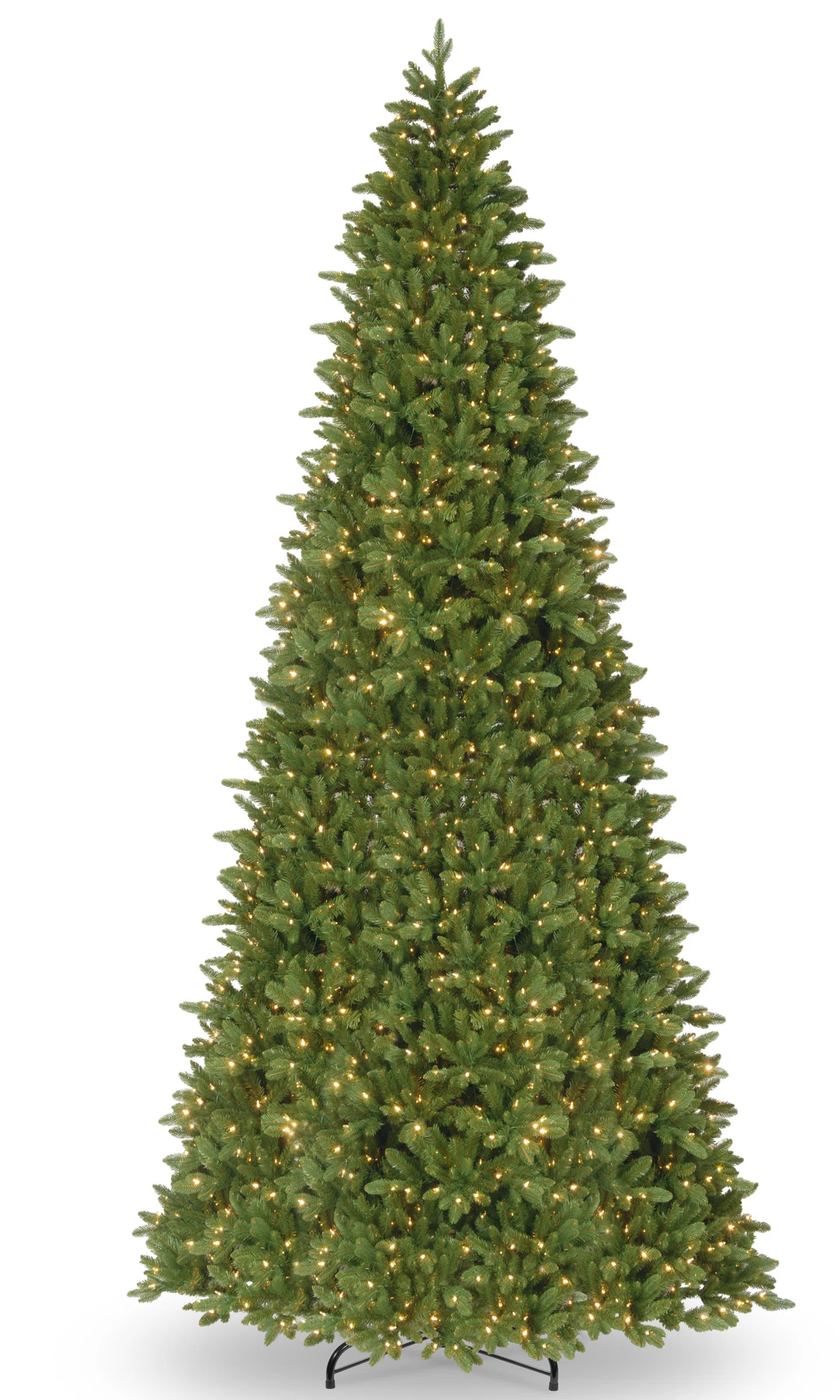 12 ft. Ridgewood Spruce Slim Tree with Dual Color LED Lights | Wayfair North America