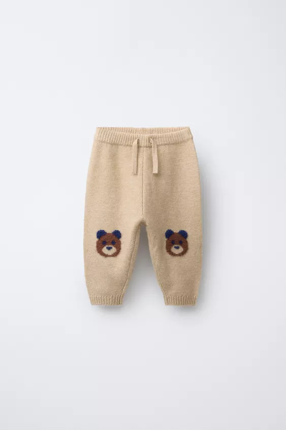 TEDDY BEAR KNIT JOGGING PANTS | Zara US