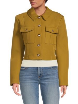 Avec Les Filles Military Cropped Jacket on SALE | Saks OFF 5TH | Saks Fifth Avenue OFF 5TH