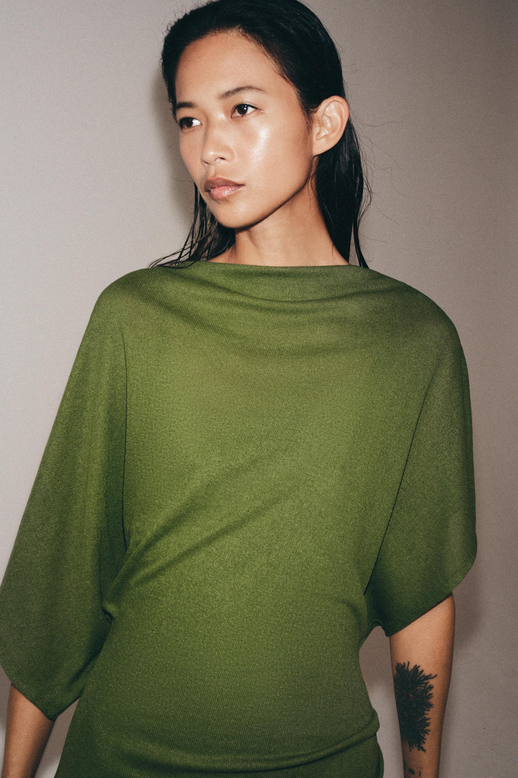 LONG DRAPED DRESS | Zara UK