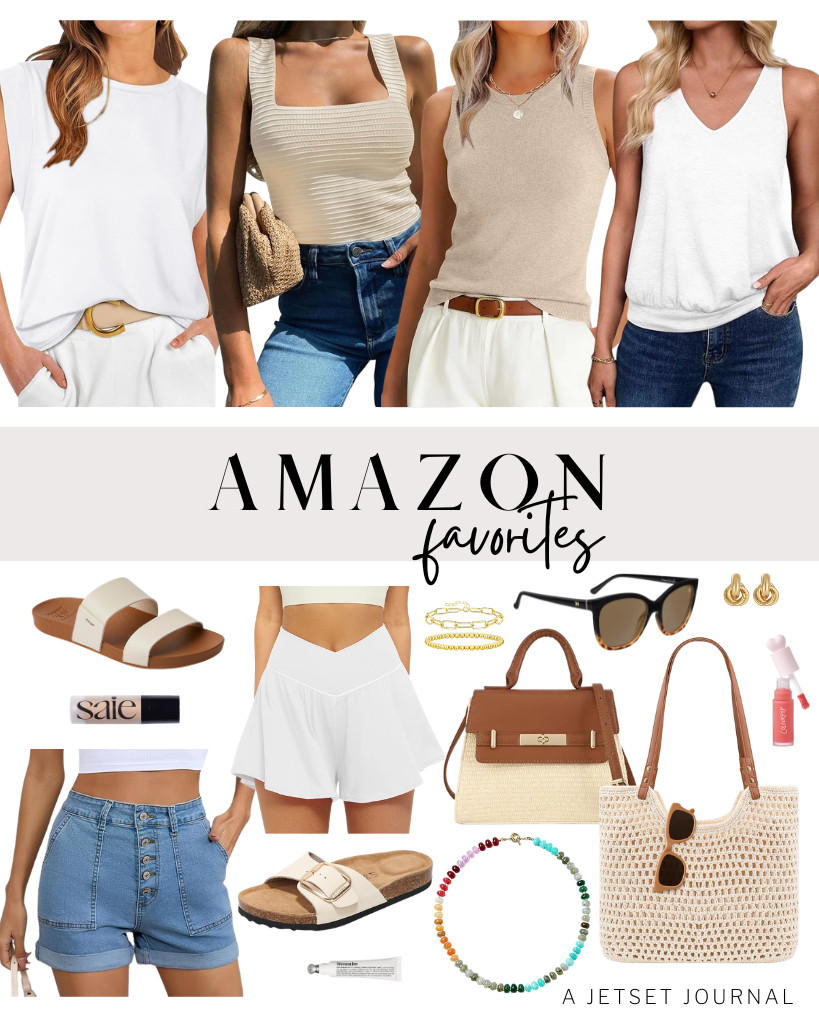 Ready for this week’s Amazon Favorites? This collection features WIHOLL's cap-sleeve top and ANRABESS’ tank top. Among the faves are FireSwan athletic shorts and slides from Project Cloud. We are also obsessed with beauty finds like Saie Super Gel and ColourPop Liquid Blush!

#LTKSeasonal #LTKSaleAlert #LTKTravel
 

 