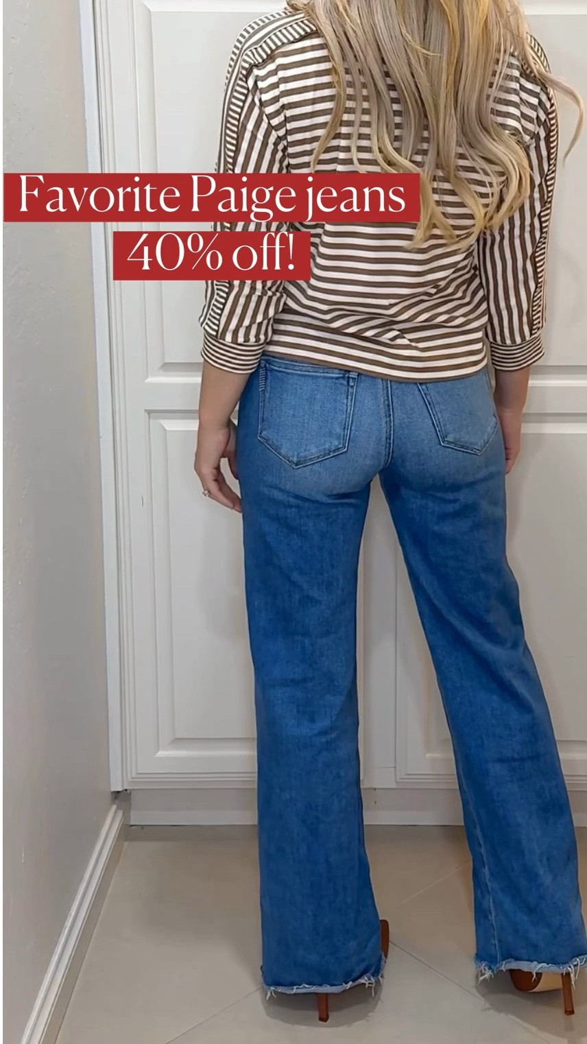 Anessa jeans (the perfect soft, comfortable, wide leg jeans) so flattering too!
Paige jeans 

#LTKOver40 #LTKSeasonal #LTKSaleAlert
