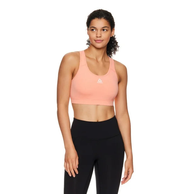 Reebok Women's Stronger Sports Bra with Mesh Panel and Removable Cups - Walmart.com | Walmart (US)