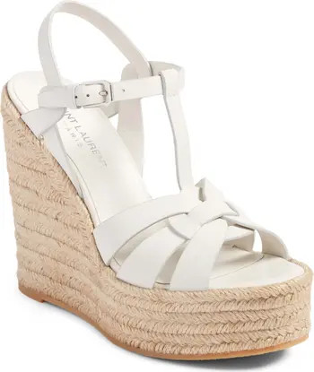 Saint Laurent Tribute Espadrille Wedge | Nordstrom | Nordstrom