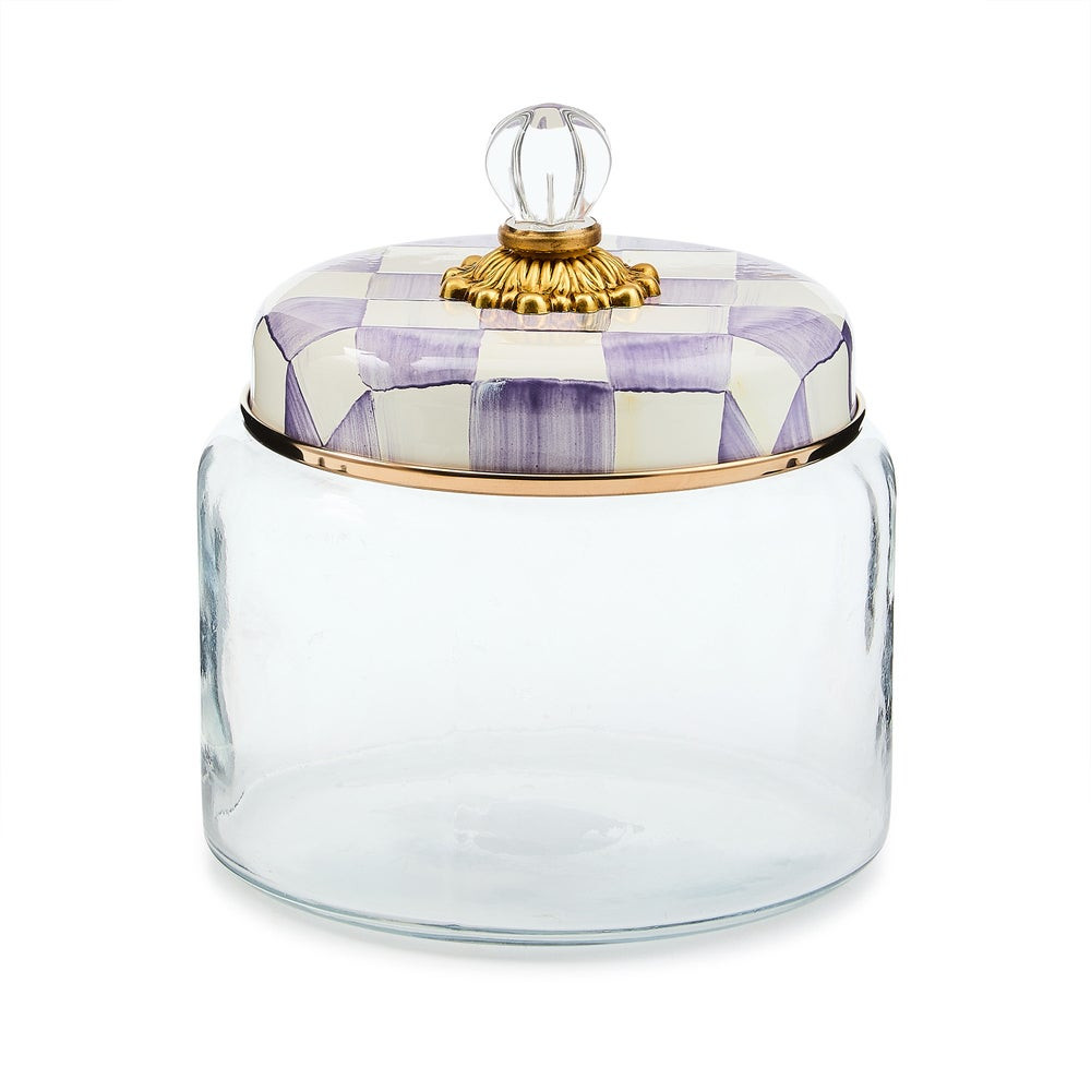 Violet Check Medium Kitchen Canister | MacKenzie-Childs