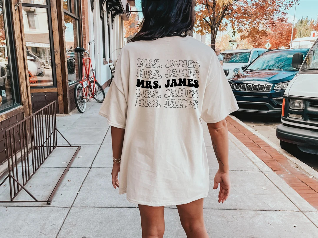 Mrs. Sweatshirt Custom Bride Shirt Personalized Mrs Shirt - Etsy | Etsy (US)