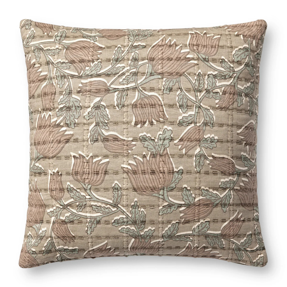 Jean Stoffer x Loloi Pillow Taupe / Rose | Stoffer Home