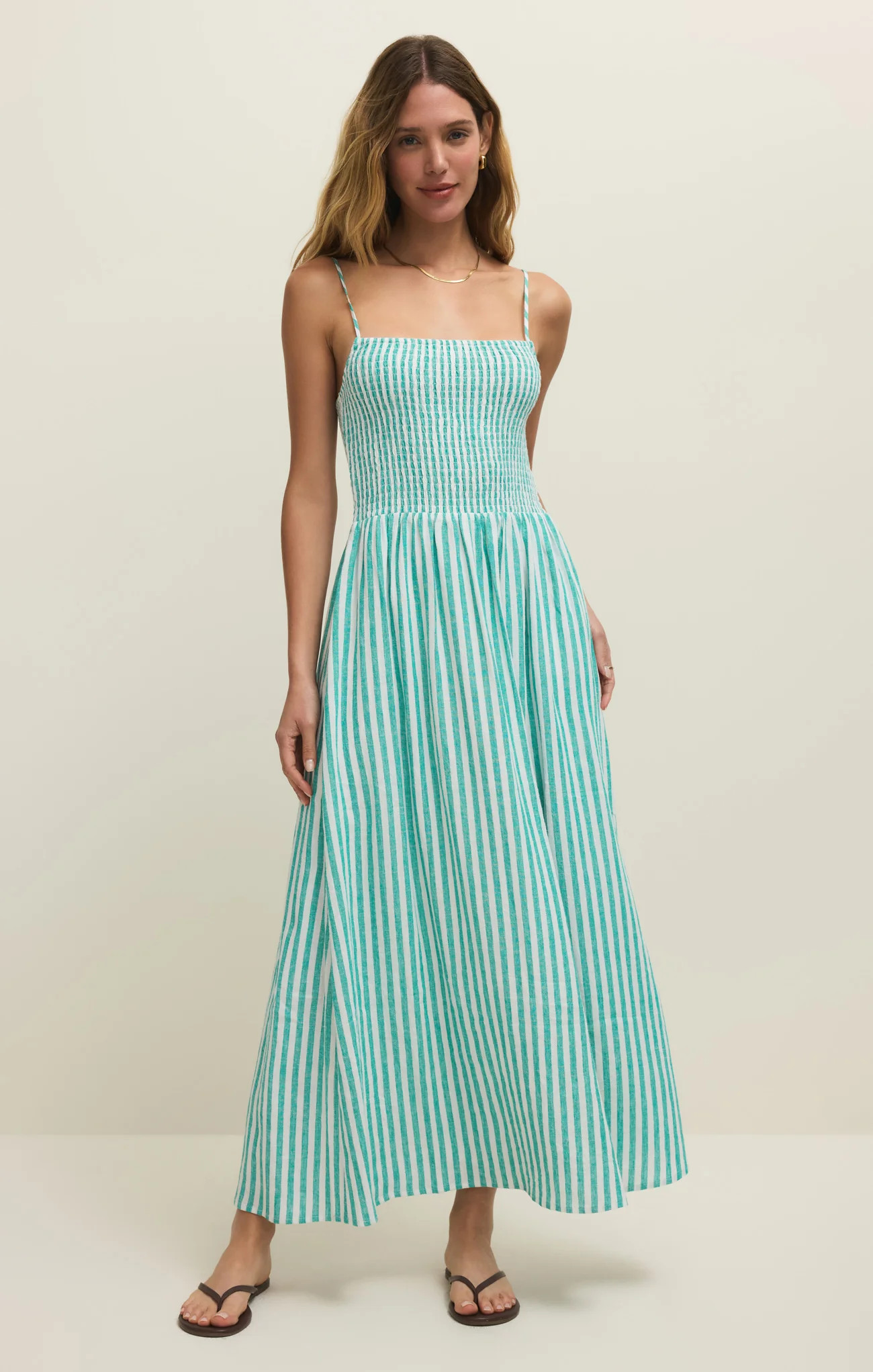Bayside Stripe Linen Maxi Dress - La Palma / X Large | Z Supply