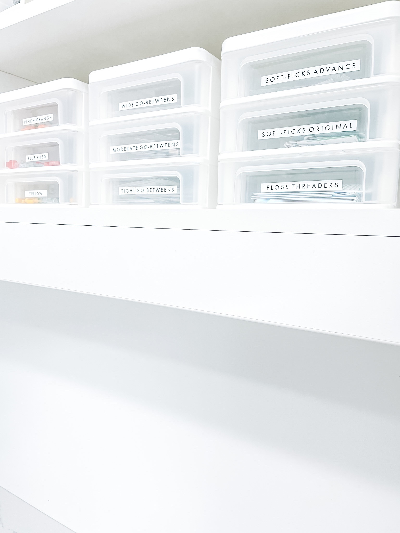 Storage organization ✨ The Container Store Palaset Clear 3-Drawer Box. Life Story 3 Drawer Stackable Shelf Organizer Plastic Storage Drawers. The Container Store P-Touch Cube Plus Label Maker.