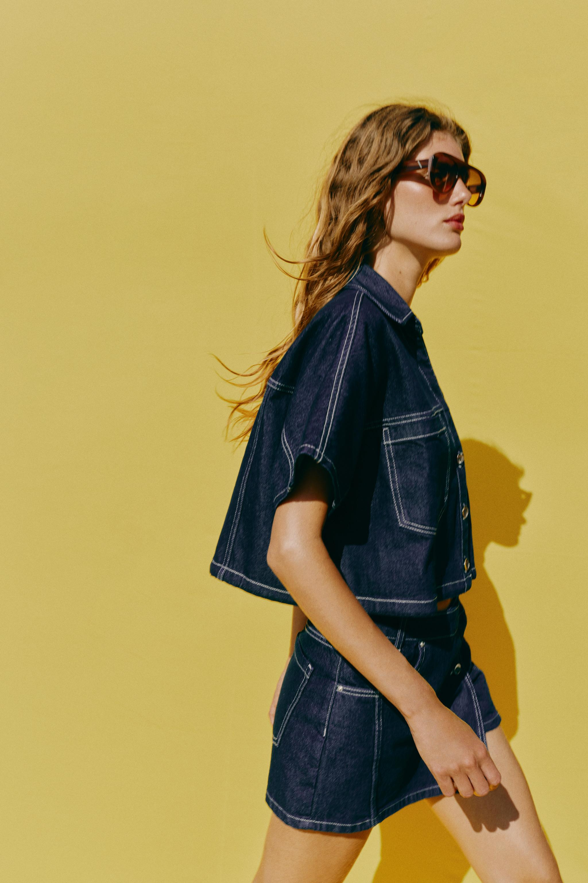 Z1975 SHORT DENIM SHIRT | Zara UK