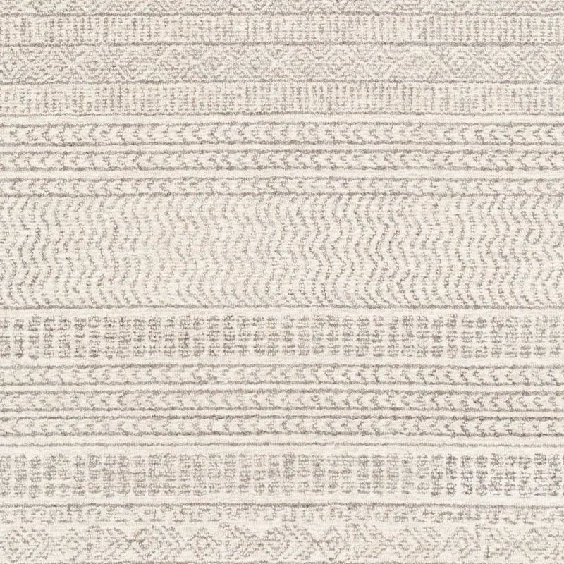 Lansing Geometric Handmade Tufted Wool Area Rug in Gray/Cream | Wayfair North America