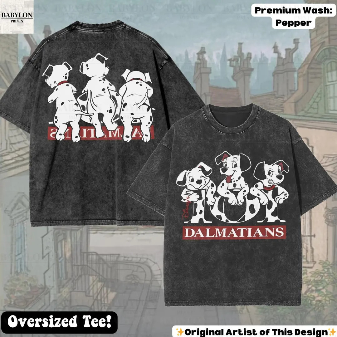Oversized Disney 101 Dalmatians T Shirt: Front Back Print T-shirt, Disney World Shirt, Disney Dog... | Etsy (US)