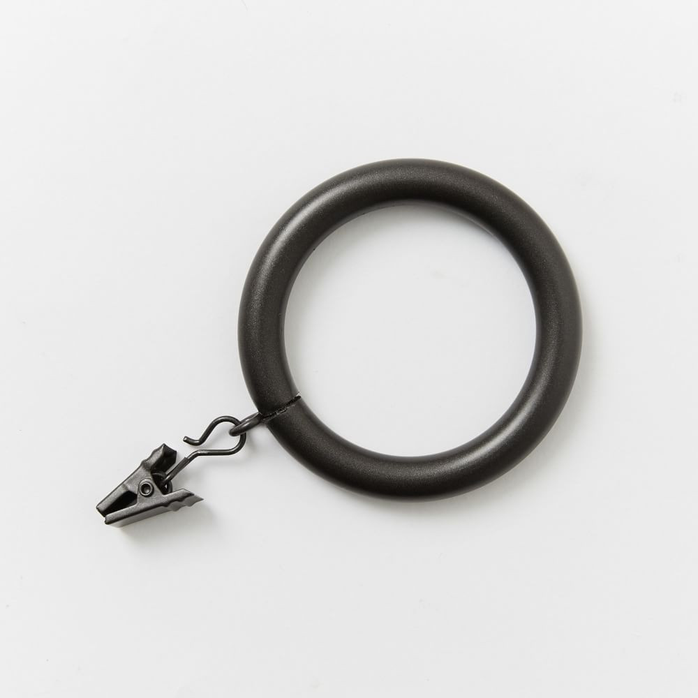 Round Metal Curtain Rings (Set Of 7) - Antique Bronze | West Elm (US)
