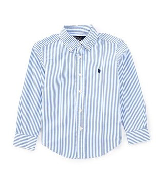 Polo Ralph Lauren Little Boys 2T-7 Classic Long Sleeve Striped Poplin Shirt | Dillard's | Dillard's