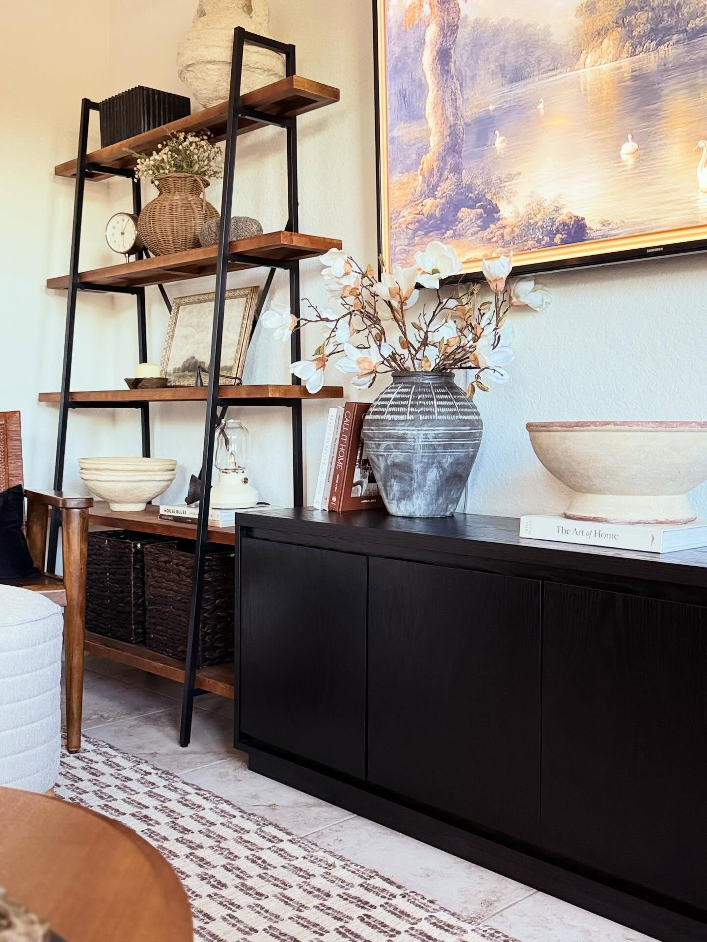 Happy Wednesday 🤎
Restyled the TV stand and  touched up on the shelves for a more everyday/spring feel. I love  organic materials and soft neutrals for a cozy, collected look that still feels relaxed and functional.
✨Follow @chantice_at_home for cozy and intentional home inspiration ✨

#jesuslovesyou #cozyhome #neutralhome #livingroomdecor #tvstanddecor #consoletable#foryoupage#explorepage#fyp#shelfstyling #organicmodern #homedecor #homeinspo #calmhome #intentionalhome #cozyvibes

#LTKHome